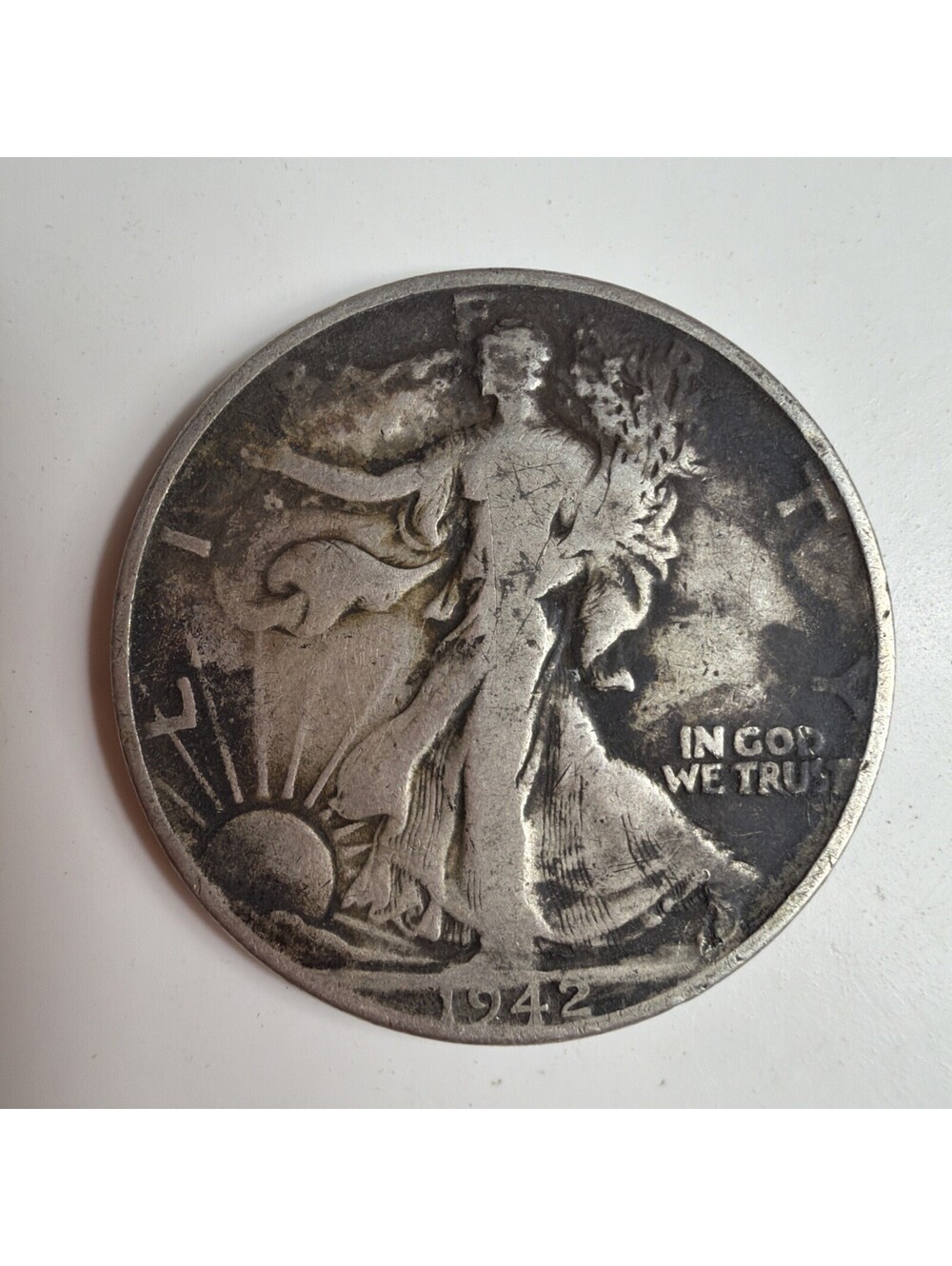 1942 Walking Liberty Half Dollar, 90% Silver